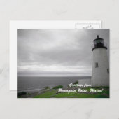 Grüße von Pemaquid Point, Maine! Postkarte (Vorne/Hinten)