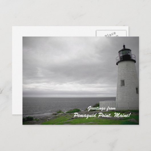Grüße von Pemaquid Point, Maine! Postkarte (Vorne/Hinten)