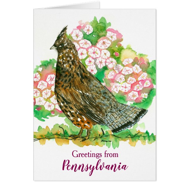 Grüße von Pennsylvania Ruffed Grouse Laurel (Vorne)