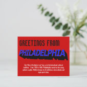 Grüße von Philadelphia Postcard Postkarte (Stehend Vorderseite)