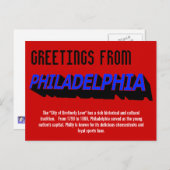 Grüße von Philadelphia Postcard Postkarte (Vorne/Hinten)