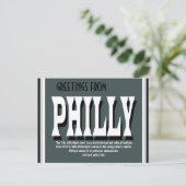 Grüße von Philly Postcard Postkarte (Stehend Vorderseite)