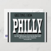 Grüße von Philly Postcard Postkarte (Vorne/Hinten)