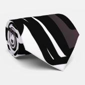 Grüße von Philydion: Abstrakt Schwarz und Weiß Krawatte (Gerollt)