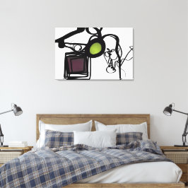 Grüße von Philydion: Abstrakt Schwarz und Weiß Leinwanddruck