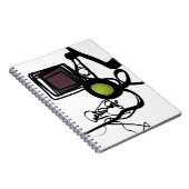 Grüße von Philydion: Abstrakt Schwarz und Weiß Notizblock (Rechte Seite)