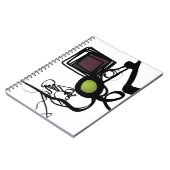 Grüße von Philydion: Abstrakt Schwarz und Weiß Notizblock (Linke Seite)