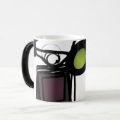 Grüße von Philydion: Abstrakt Schwarz und Weiß Verwandlungstasse (Vorderseite Links)