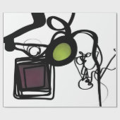 Grüße von Philydion: Abstrakt Schwarz & Weiß Geschenkpapier (Flach)