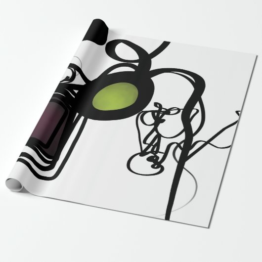 Grüße von Philydion: Abstrakt Schwarz & Weiß Geschenkpapier (Ungerollt)