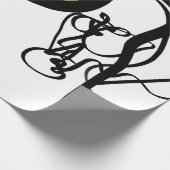 Grüße von Philydion: Abstrakt Schwarz & Weiß Geschenkpapier (Ecke)