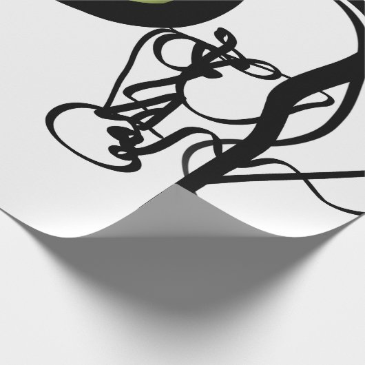 Grüße von Philydion: Abstrakt Schwarz & Weiß Geschenkpapier (Ecke)