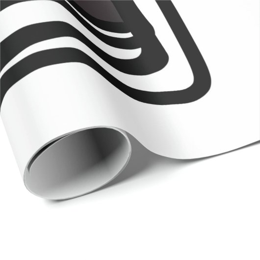 Grüße von Philydion: Abstrakt Schwarz & Weiß Geschenkpapier (Rolleneckpunkt)