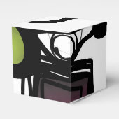 Grüße von Philydion: Abstrakt Schwarz & Weiß Geschenkschachtel (Vorderseite)