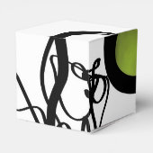 Grüße von Philydion: Abstrakt Schwarz & Weiß Geschenkschachtel (Rückseite)