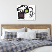 Grüße von Philydion: Abstrakt Schwarz & Weiß Leinwanddruck (Insitu (Schlafzimmer))