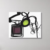 Grüße von Philydion: Abstrakt Schwarz & Weiß Leinwanddruck (Vorderseite)