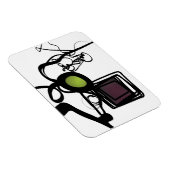 Grüße von Philydion: Abstrakt Schwarz & Weiß Magnet (Rechte Seite)