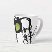 Grüße von Philydion: Abstrakt Schwarz & Weiß Milchtasse (Rechte Ecke)