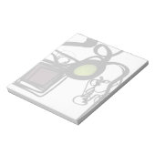 Grüße von Philydion: Abstrakt Schwarz & Weiß Notizblock (Rotiert)