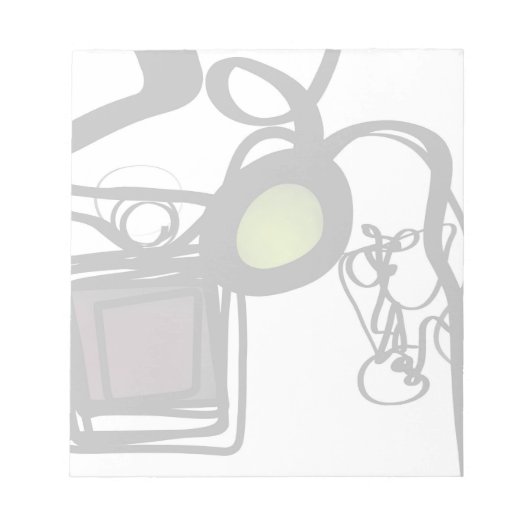 Grüße von Philydion: Abstrakt Schwarz & Weiß Notizblock (Vorderseite)