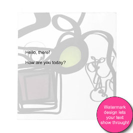 Grüße von Philydion: Abstrakt Schwarz & Weiß Notizblock