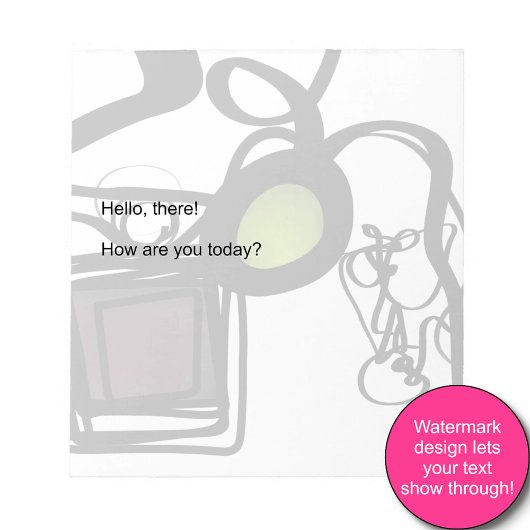 Grüße von Philydion: Abstrakt Schwarz & Weiß Notizblock