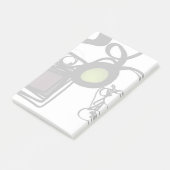 Grüße von Philydion: Abstrakt Schwarz & Weiß Post-it Klebezettel (angewinkelt)