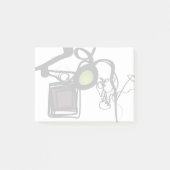 Grüße von Philydion: Abstrakt Schwarz & Weiß Post-it Klebezettel (Vorderseite)