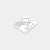 Grüße von Philydion: Abstrakt Schwarz & Weiß Post-it Klebezettel (angewinkelt)