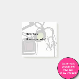 Grüße von Philydion: Abstrakt Schwarz & Weiß Post-it Klebezettel