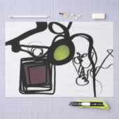 Grüße von Philydion: Abstrakt Schwarz & Weiß Seidenpapier (Handwerk)