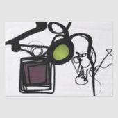 Grüße von Philydion: Abstrakt Schwarz & Weiß Seidenpapier (Vorderseite)