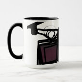 Grüße von Philydion: Abstrakt Schwarz & Weiß Tasse (Links)