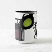 Grüße von Philydion: Abstrakt Schwarz & Weiß Tasse (Zentrum)