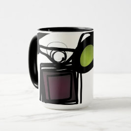 Grüße von Philydion: Abstrakt Schwarz & Weiß Tasse