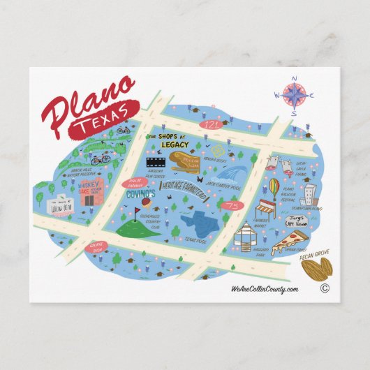 Grüße von Plano Texas Postcard Postkarte (Vorderseite)