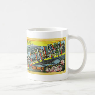 Grüße von Portland ODER von der Vintagen Kaffeetasse