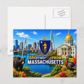Grüße Von Postkarte (Vorne/Hinten)