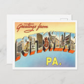 Grüße von Pottsville, Pennsylvania Travel Postkarte (Vorne/Hinten)