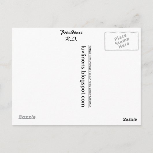 Grüße von Providence Postkarte (Rückseite)