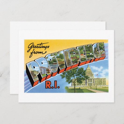 Grüße von Providence, Rhode Island! Postkarte (Vorne/Hinten)