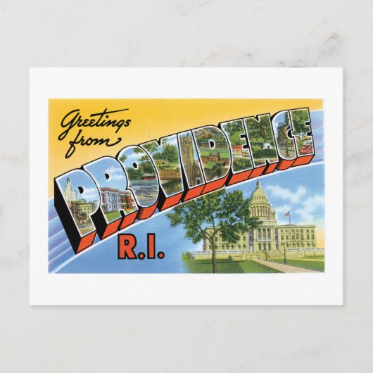 Grüße von Providence, Rhode Island! Postkarte (Vorderseite)