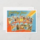 Grüße von Pt. Angenehmer Strand, New Jersey Postkarte (Vorne/Hinten)