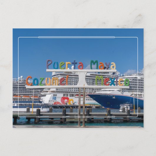 Grüße von Puerta Maya, Cozumel Postkarte (Vorderseite)