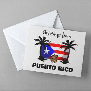 Grüße von Puerto Rico Coqui Frog Travel Postkarte