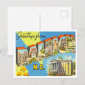 Grüße von Raleigh, North Carolina Travel Postkarte (Vorne/Hinten)