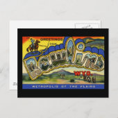 Grüße von Rawlins Wyoming Postkarte (Vorne/Hinten)