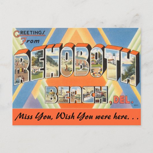 Grüße von Rehoboth Beach Postkarte (Vorderseite)