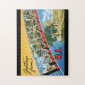 Grüße von Reise Providence RI_Vintage Puzzle (Vertikal)